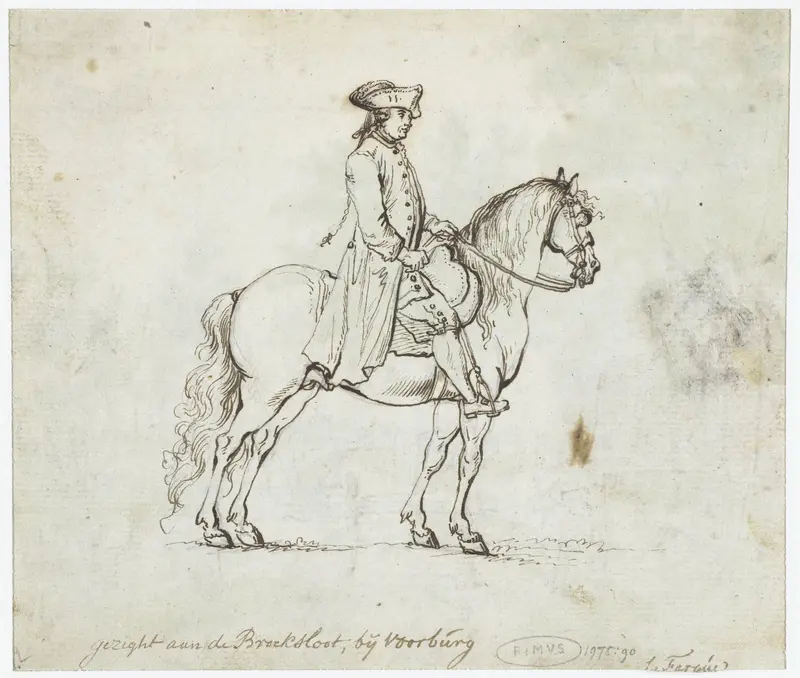 Officier te paard Wall Art by Paulus Constantijn la Fargue - High-Resolution Digital Print