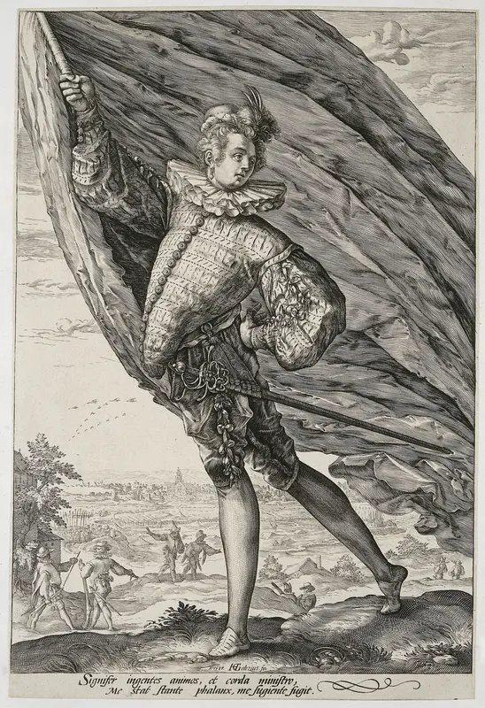 Officieren met ‘ganzenbuiken’ Wall Art by Hendrick Goltzius - High-Resolution Digital Print