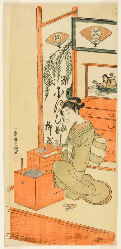 Ofuji of the Yanagi Shop Wall Art by Ippitsusai Buncho - High-Resolution Digital Print