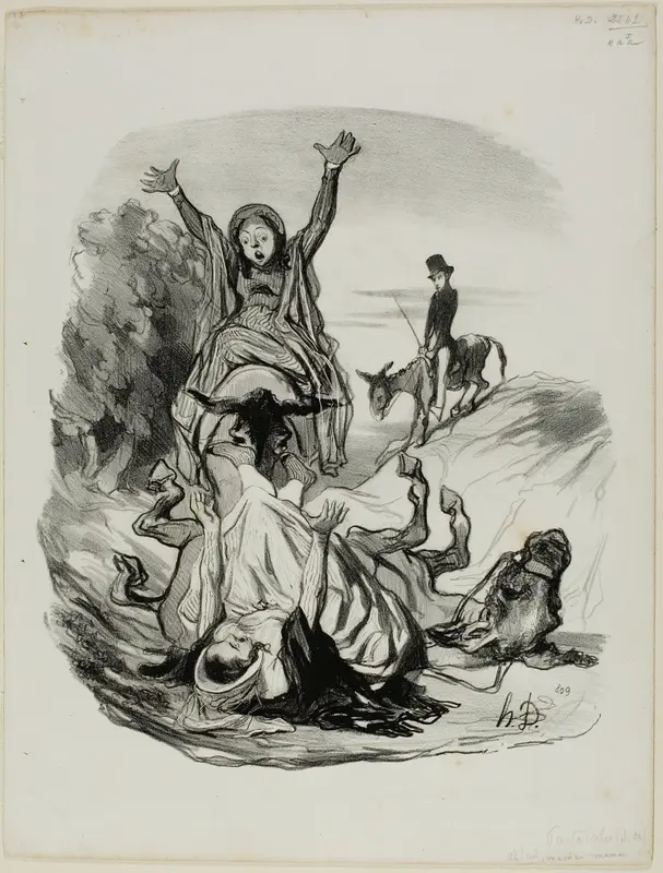 "- Oh my God, Mama, mama!........ For heaven's sake..... my daughter, my daughter!!!," plate 26 from Pastorales