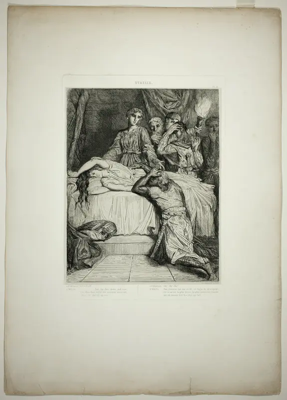 Oh! Oh! Oh!, plate fourteen from Othello Wall Art by Théodore Chassériau - High-Resolution Digital Print