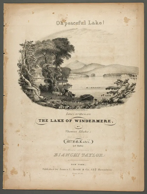 Oh Peaceful Lake! Lines Written on the Lake of Windermere Wall Art by Pendleton's Lithography - High-Resolution Digital Print