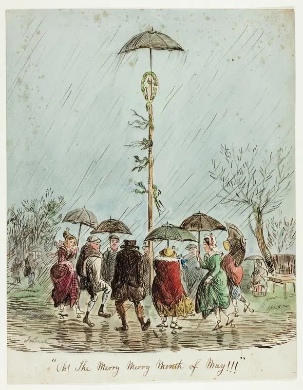 Oh! The Merry, Merry Month of May!!! Wall Art by John Leech - High-Resolution Digital Print
