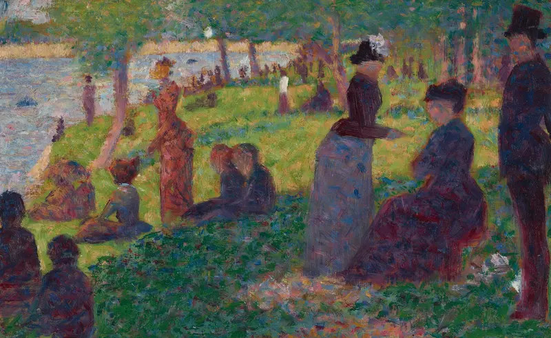 Oil Sketch for "A Sunday on La Grande Jatte — 1884" Wall Art by Georges Seurat - High-Resolution Digital Print