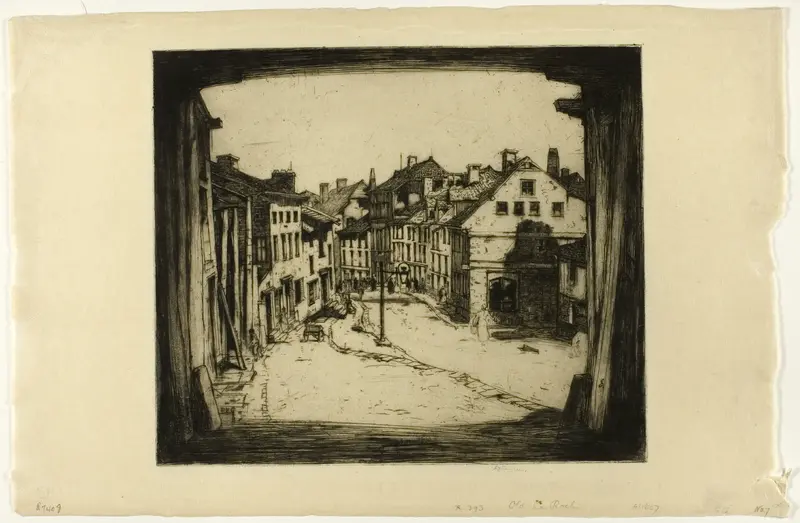 Old La Roche, plate seven from the Belgian Set Wall Art by David Young Cameron - High-Resolution Digital Print