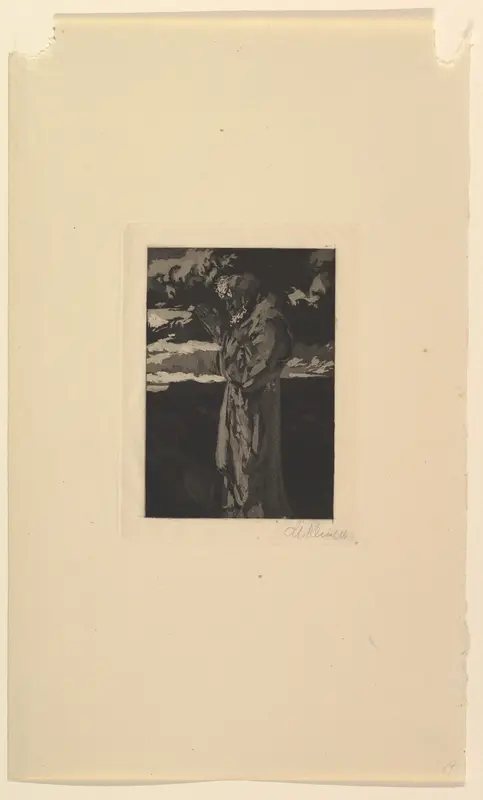 Old Man Praying (St. Anthony) Wall Art by Max Klinger - High-Resolution Digital Print