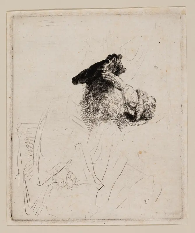Old Man Shading His Eyes with His Hand Wall Art by Rembrandt van Rijn - High-Resolution Digital Print