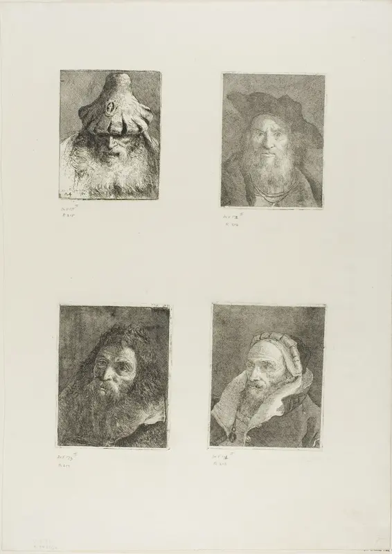 Old Man with a Conical Hat, Old Man with a Hat, Old Man with a Beard, Bearded Old Man with a Cap Wall Art by Giovanni Domenico Tiepolo - High-Resolution Digital Print