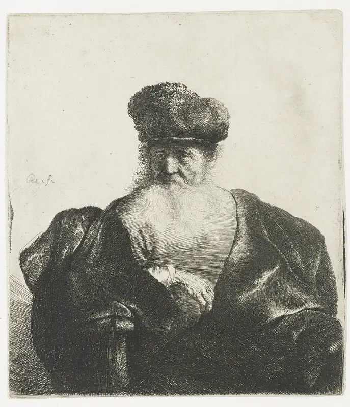 Old Man with a Flowing Beard, Fur Cap and Velvet Cloak Wall Art by Unknown - High-Resolution Digital Print