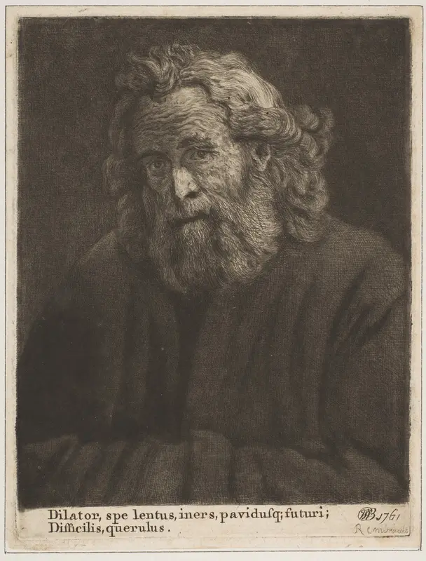 Old Man with a Long Beard Wall Art by Captain William E. Baillie - High-Resolution Digital Print