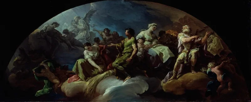 Old Testament Figures in Paradise Wall Art by Don Francisco Bayeu y Subías - High-Resolution Digital Print
