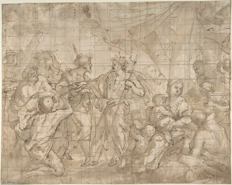 Old Testament Scene Wall Art by Giovanni Andrea Carlone - High-Resolution Digital Print