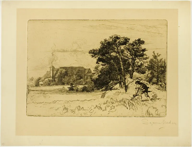Old Willesley House Wall Art by Francis Seymour Haden - High-Resolution Digital Print
