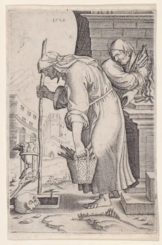 Old Woman Approaching the Grave