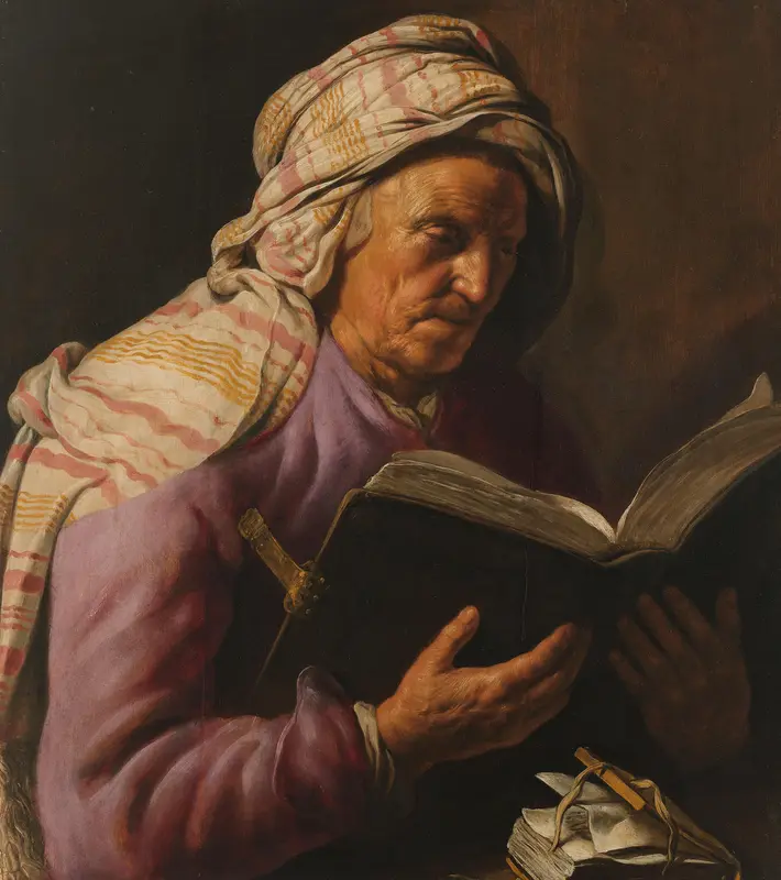 Old Woman Reading Wall Art by Jan Lievens - High-Resolution Digital Print