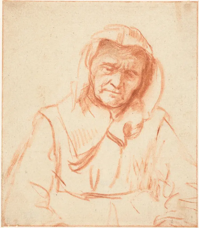 Old Woman Sleeping Wall Art by Nicolaes Maes - High-Resolution Digital Print
