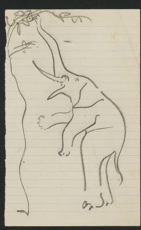 Olifant bij een boom Wall Art by Gerrit Willem Dijsselhof - High-Resolution Digital Print
