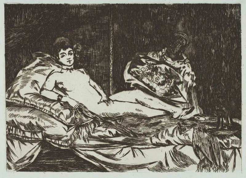Olympia (large plate) Wall Art by Edouard Manet - High-Resolution Digital Print