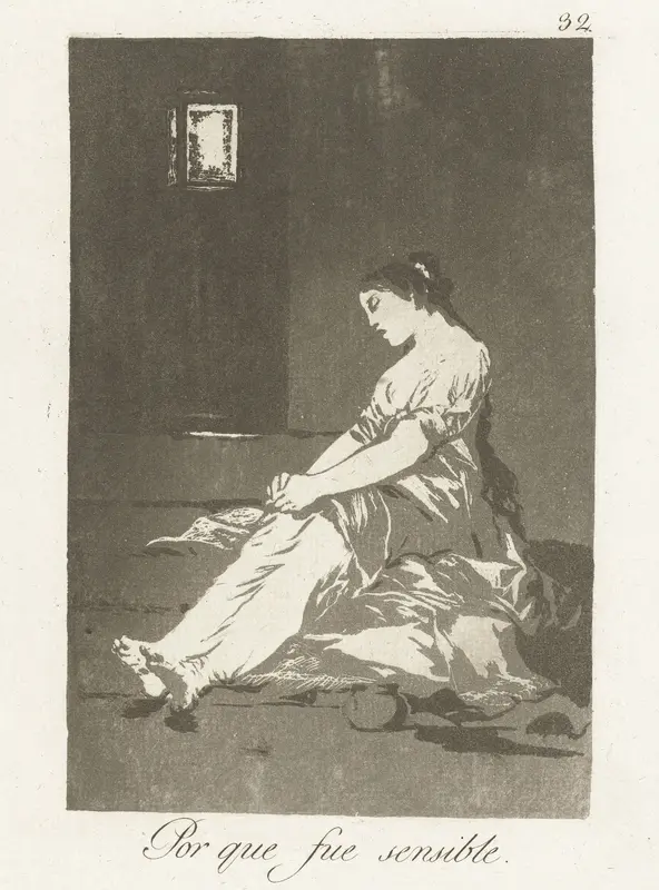 Omdat zij zo gevoelig was Wall Art by Francisco de Goya - High-Resolution Digital Print
