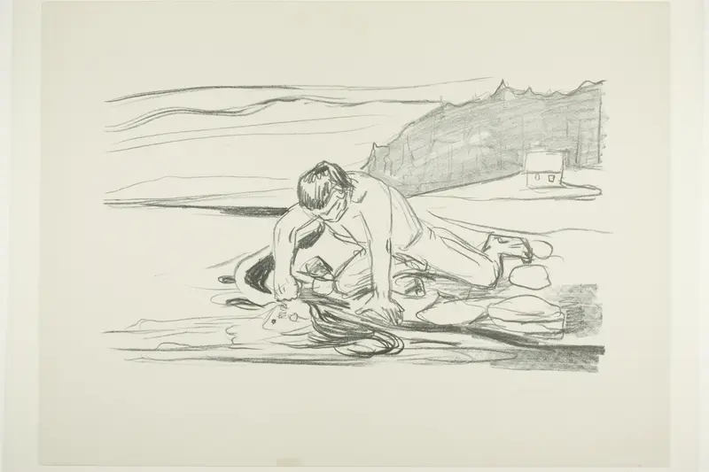 Omega's Death Wall Art by Edvard Munch - High-Resolution Digital Print