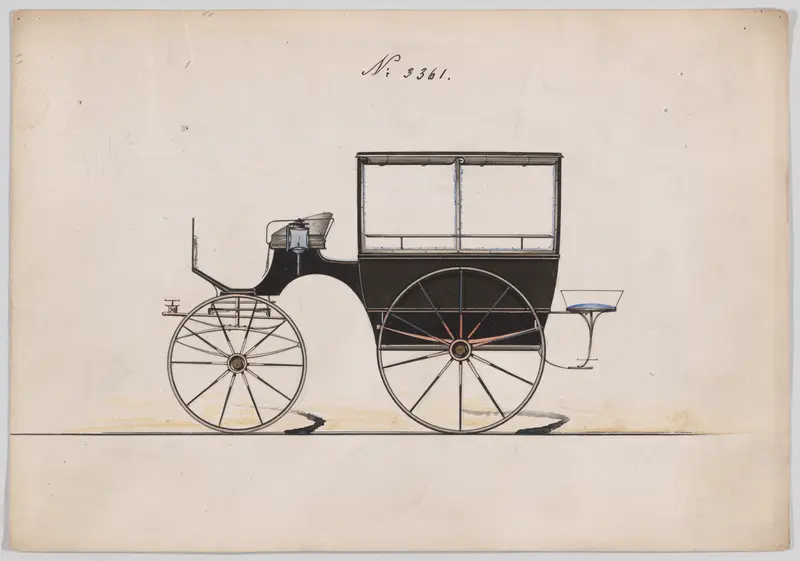 Omnibus Wagonette  #3361 Wall Art by Brewster & Co. - High-Resolution Digital Print