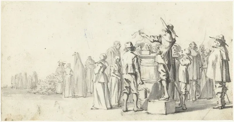 Omroeper op een marktplein Wall Art by Gerard ter Borch (II) - High-Resolution Digital Print