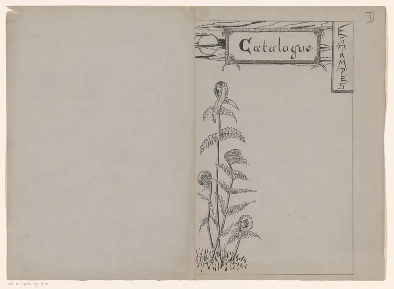 Omslagontwerp voor: Catalogue Estampes Wall Art by Reinier Willem Petrus de Vries (1874-1953) - High-Resolution Digital Print