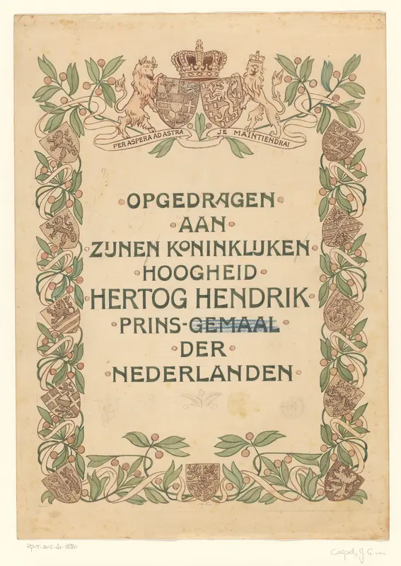 Omslagontwerp voor: De Nederlandsche handel en nijverheid in woord en beeld, 1901 Wall Art by Unknown - High-Resolution Digital Print