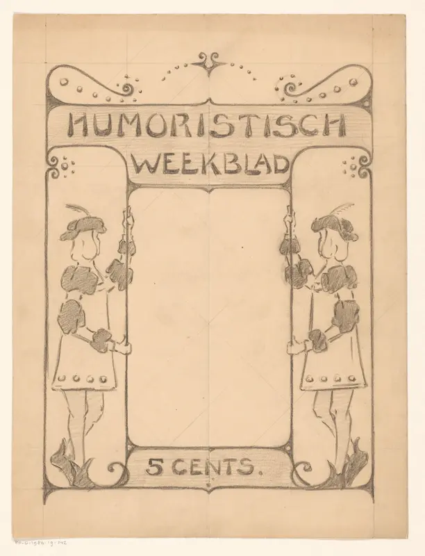 Omslagontwerp voor: Humoristisch weekblad, c. 1906 Wall Art by Reinier Willem Petrus de Vries (1874-1953) - High-Resolution Digital Print