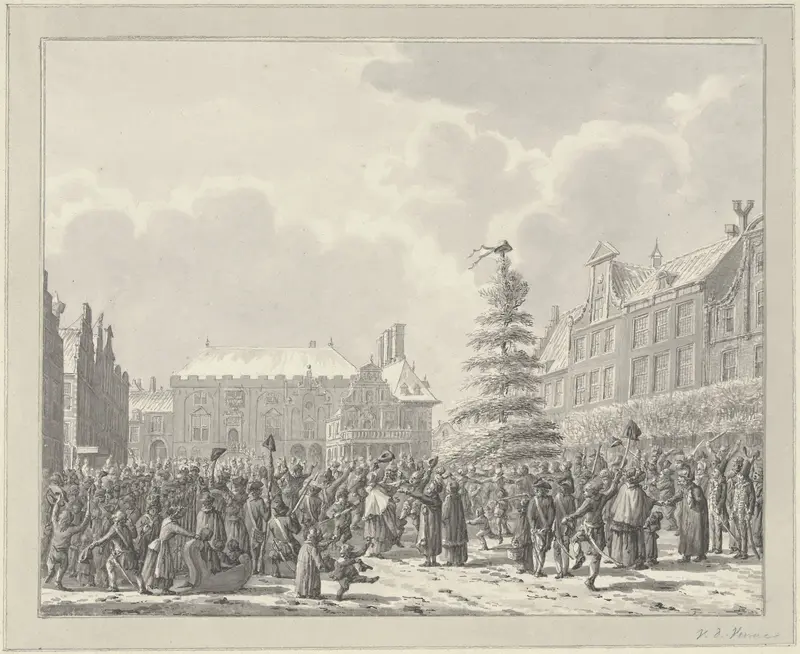 Omwenteling te Haarlem, 19 januari 1795 Wall Art by Vincent Jansz. van der Vinne - High-Resolution Digital Print