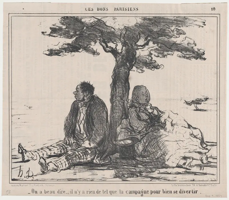 On a beau dire..., from Ces Bons Parisiens, published in Le Charivari, September 4, 1857 Wall Art by Honoré Daumier - High-Resolution Digital Print