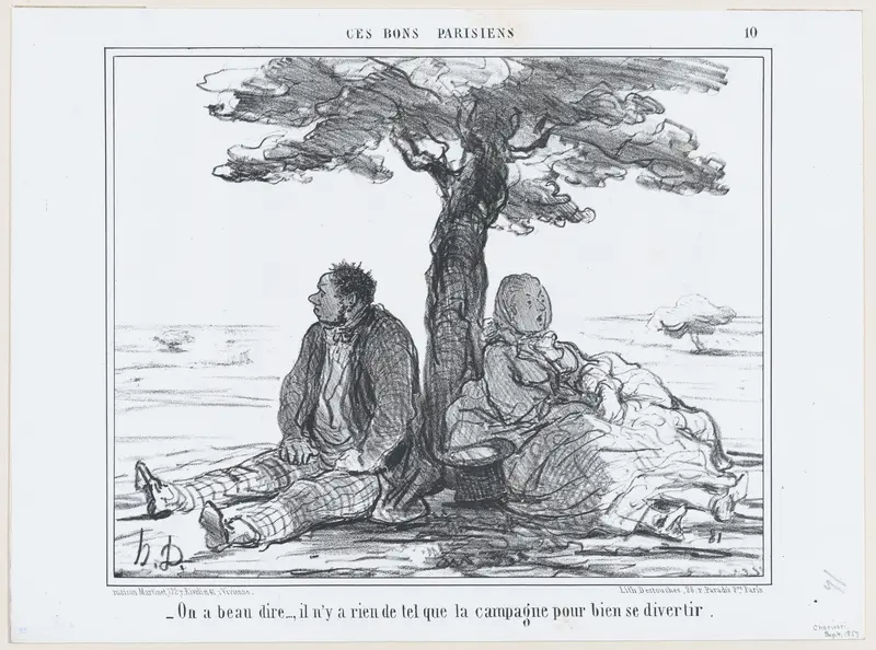 On a beau dire..., from Ces Bons Parisiens, published in "Le Charivari" Wall Art by Honoré Daumier - High-Resolution Digital Print