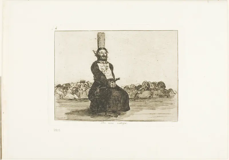On account of a knife, plate 34 from The Disasters of War