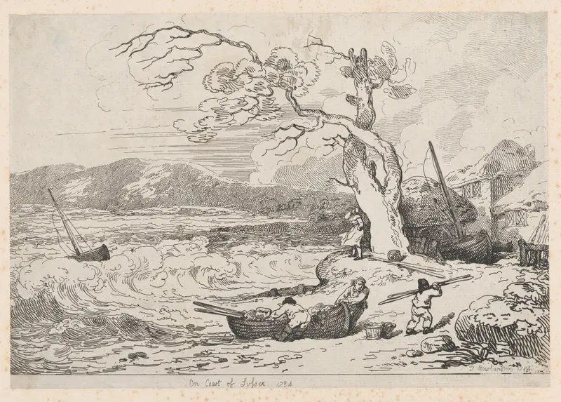 On Coast of Sussex Wall Art by Thomas Rowlandson - High-Resolution Digital Print