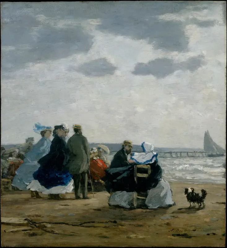 On the Beach, Dieppe Wall Art by Eugène Boudin - High-Resolution Digital Print