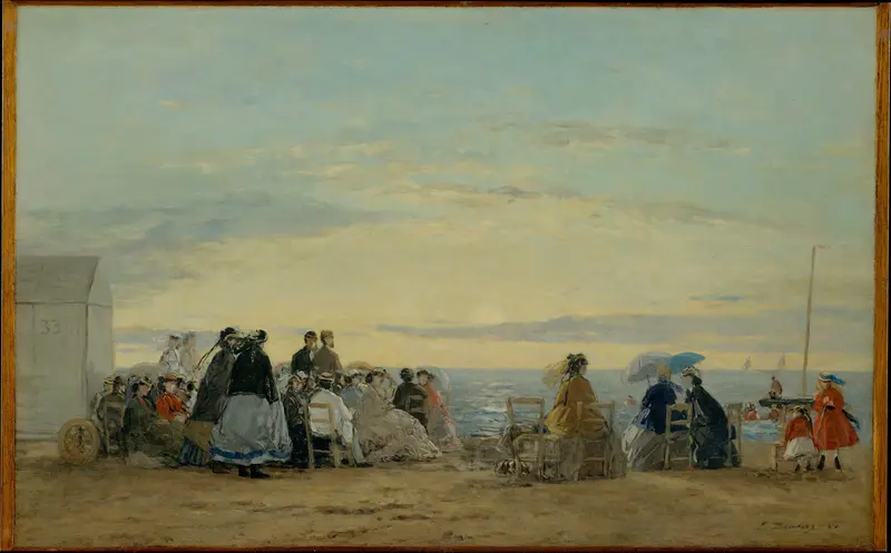 On the Beach, Sunset Wall Art by Eugène Boudin - High-Resolution Digital Print