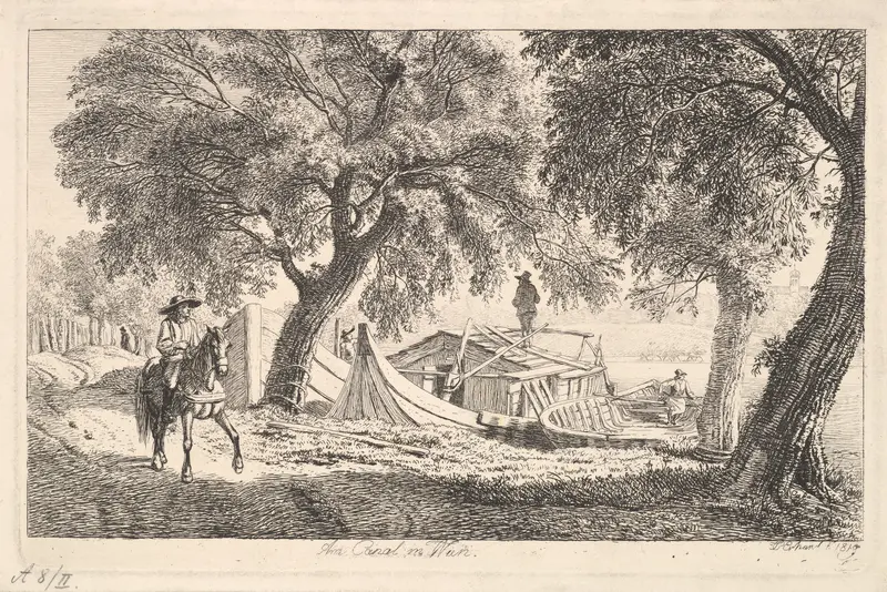 On the Canal in Vienna Wall Art by Johann Christoph Erhard - High-Resolution Digital Print