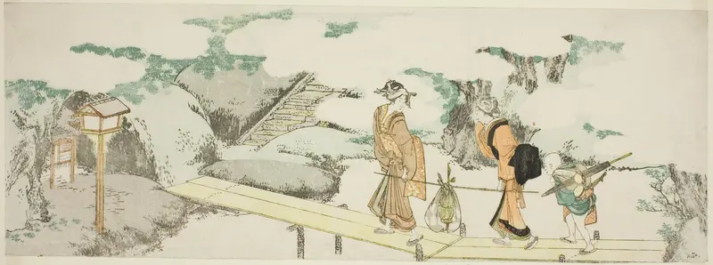 On the footbridge