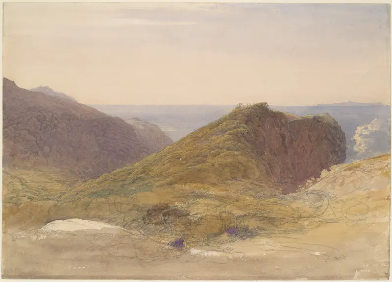 On the North Coast of Devon, Lundy Island in the Distance Wall Art by Samuel Palmer - High-Resolution Digital Print