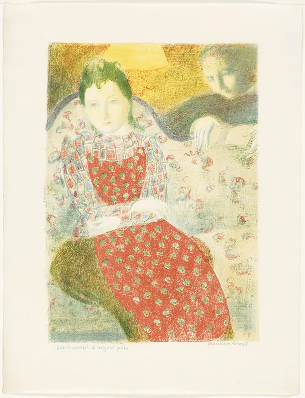 On the Pale Silver Sofa, plate ten from Love Wall Art by Maurice Denis - High-Resolution Digital Print