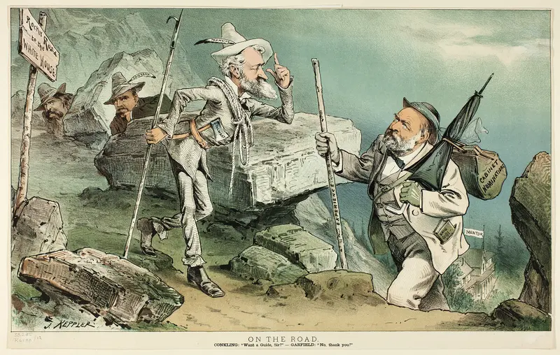 On the Road, from Puck Wall Art by Joseph Keppler - High-Resolution Digital Print