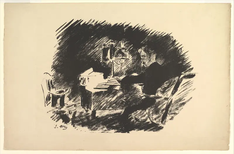 Once Upon a Midnight Dreary, from "The Raven" by Edgar Allan Poe Wall Art by Edouard Manet - High-Resolution Digital Print