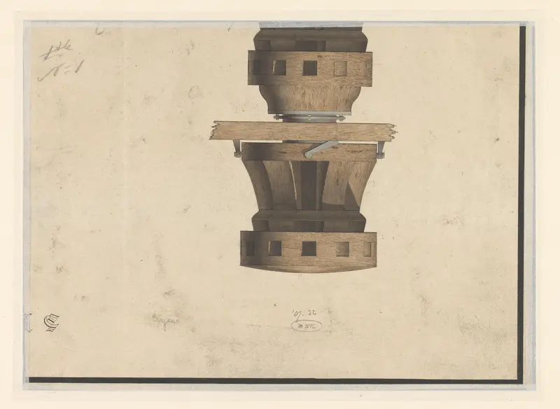Onderdeel van een molen Wall Art by Frederik Willem Zürcher - High-Resolution Digital Print