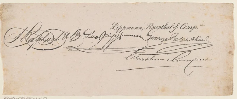 Ondertekening van de bank Lippmann, Rosenthal & Comp. te Amsterdam Wall Art by Isaac Weissenbruch - High-Resolution Digital Print