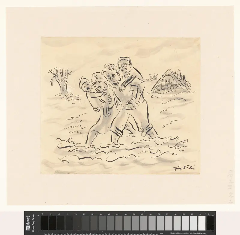 Onderwater zetten Wieringermeerpolder Wall Art by Unknown - High-Resolution Digital Print