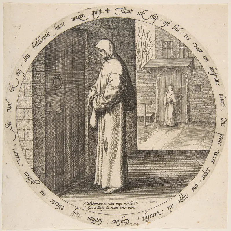 One Begs in Vain at the Door of the Deaf, from Twelve Flemish Proverbs Wall Art by Pieter Bruegel the Elder - High-Resolution Digital Print