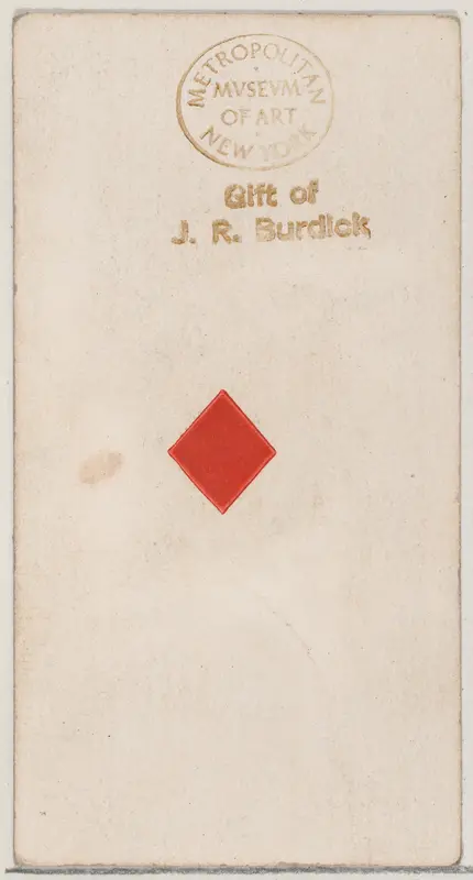 One Diamond, from the Playing Cards series (N84) to promote Turkish Cross-Cut Cigarettes for W. Duke, Sons and Co. Wall Art by W. Duke, Sons & Co. - High-Resolution Digital Print