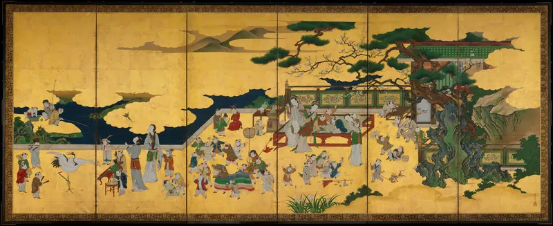 One Hundred Boys Wall Art by Kano Einō - High-Resolution Digital Print