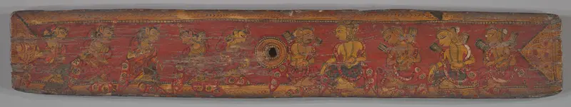 One of a Pair of Jain Manuscript Covers (Patli) Wall Art by Unknown - High-Resolution Digital Print