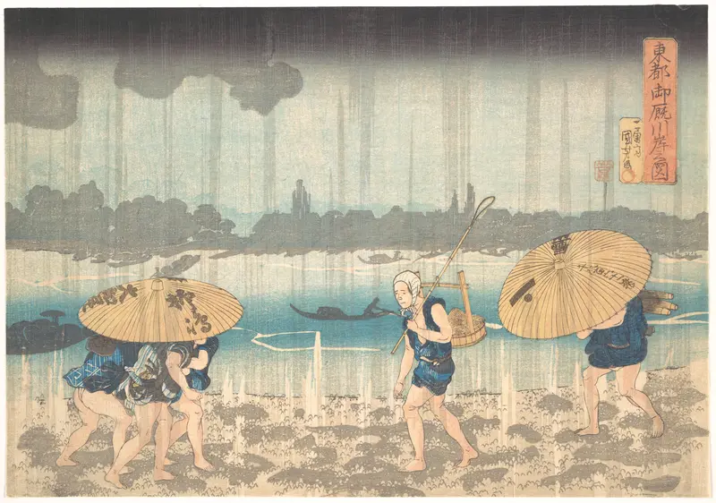 Onmayagashi in Edo Wall Art by Utagawa Kuniyoshi - High-Resolution Digital Print